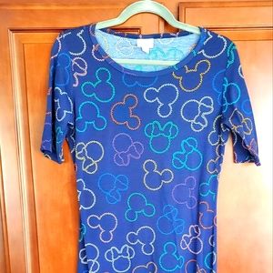 Cute Strech Pullover Dress with Multi Colors of Mickey Heads- In great condition